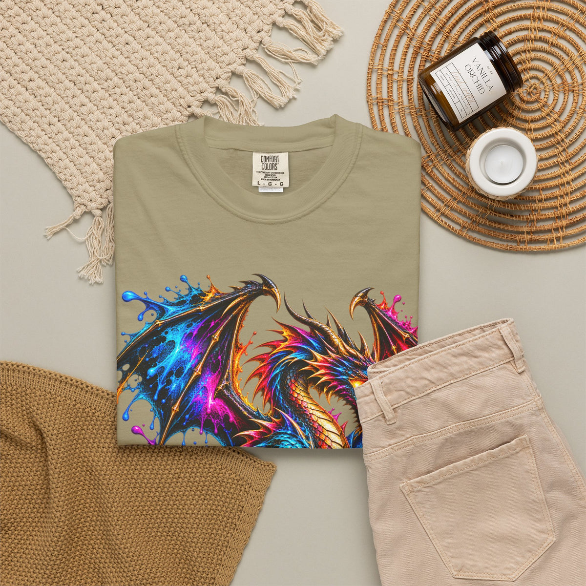 Vibrant Watercolor Dragon T-Shirt