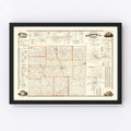 Vintage Map of Randolph County, Indiana 1865