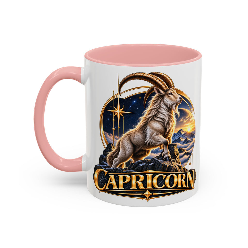 Capricorn Zodiac Coffee Mug — Astrological Goat Accent Mug (11/15oz)
