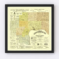 Vintage Map of Jefferson County, Indiana 1900