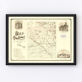 Vintage Map of Greenwood County, Kansas 1877