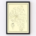 Vintage Map of Fayette County, Kentucky 1891