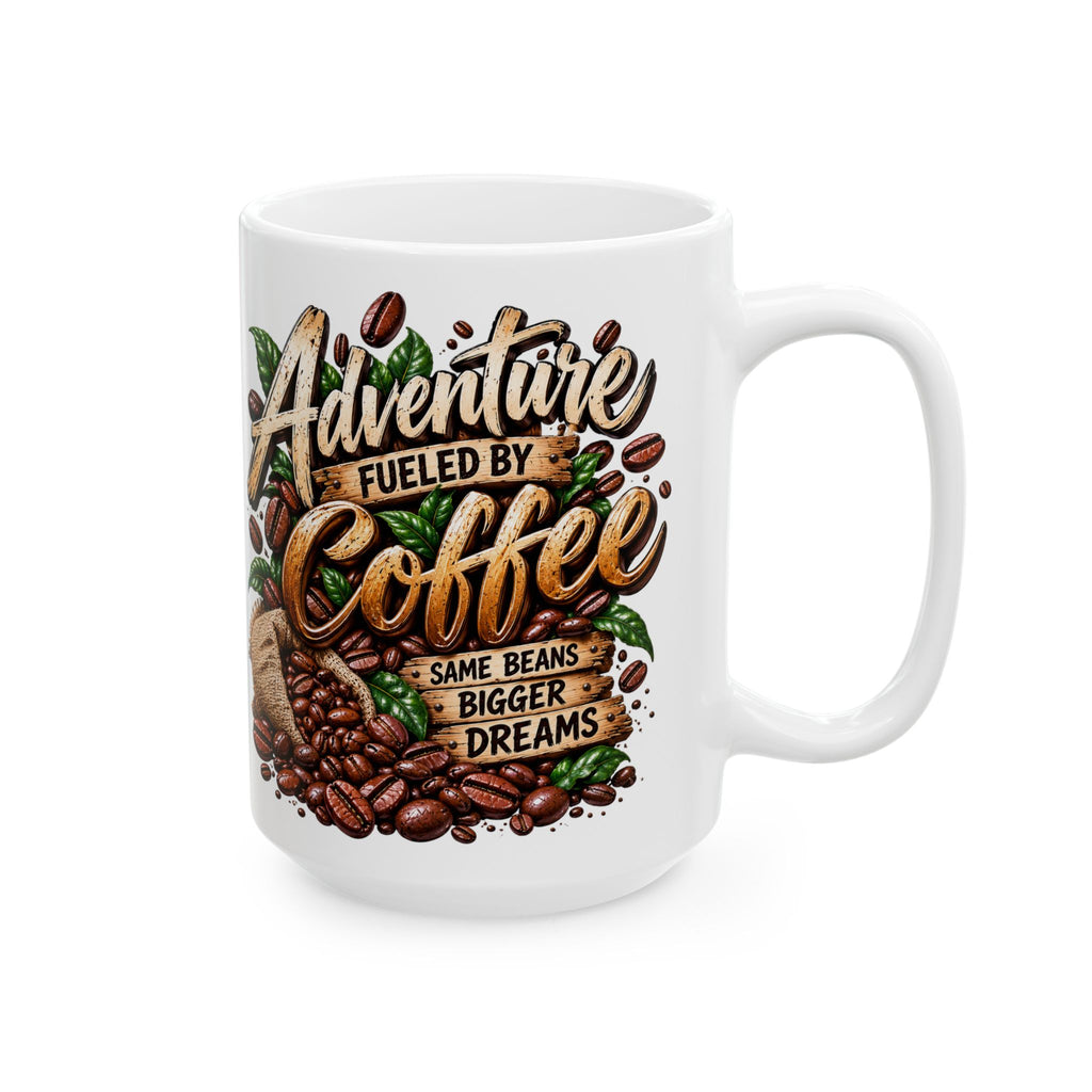 Coffee Addict Ceramic Mug — “Fueled by Coffee” 11oz & 15oz