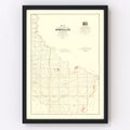 Vintage Map of Avoyelles Parish, Louisiana 1860
