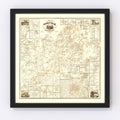 Vintage Map of Norfolk County, Massachusetts 1858