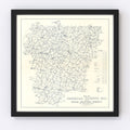 Vintage Map of Carroll County, Maryland 1911