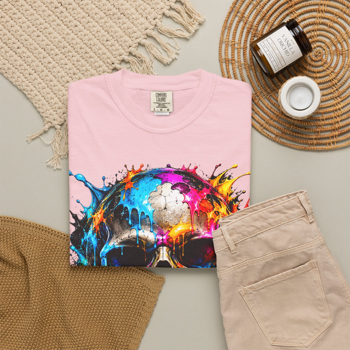 Color Splash Skull T-Shirt