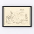 Vintage Map of Montgomery County, Maryland 1862