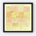 Vintage Map of Cass County, Michigan 1897
