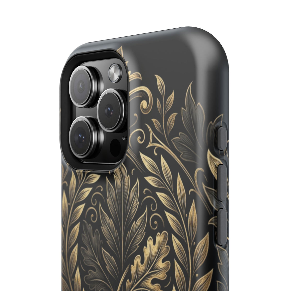 Baroque Gold Leaf Phone Case — Impact-Resistant Protective Cover