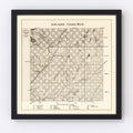 Vintage Map of Kalcaska County, Michigan 1878