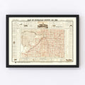 Vintage Map of Buchanan County, Missouri 1895
