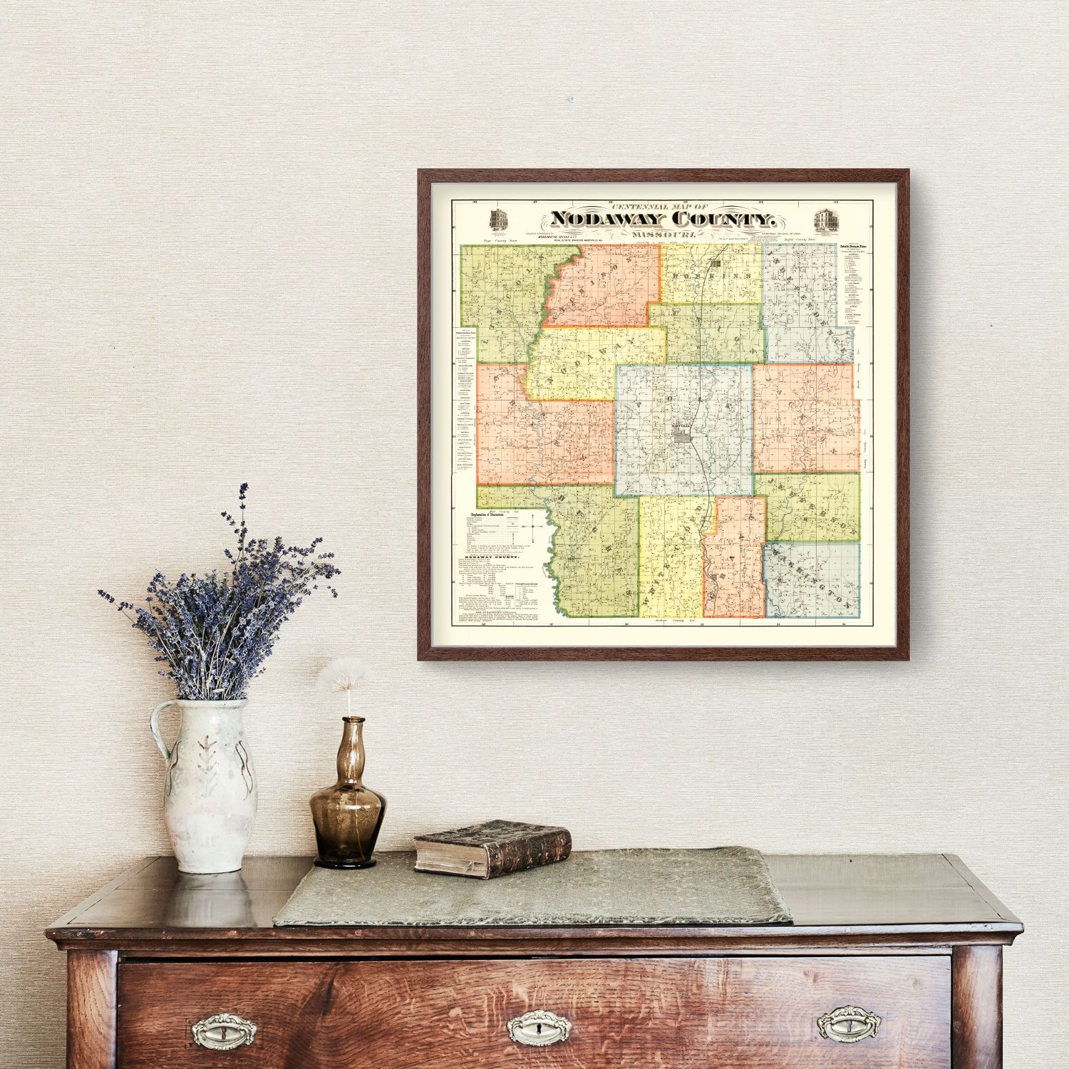 Vintage Map of Nodaway County, Missouri 1900
