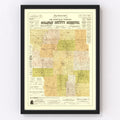 Vintage Map of Nodaway County, Missouri 1906