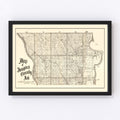Vintage Map of Douglas County, Nebraska 1900