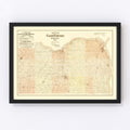 Vintage Map of Cass County, Nebraska 1894