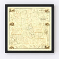 Vintage Map of Cheshire County, New Hampshire 1858