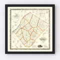 Vintage Map of Sussex County, New Jersey 1860