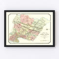 Vintage Map of Essex County, New Jersey 1877
