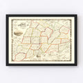 Vintage Map of Otsego County, New York 1856