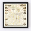 Vintage Map of Monroe County, New York 1858