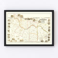 Vintage Map of Montgomery County, New York 1853