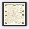 Vintage Map of Livingston County, New York 1858
