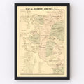 Vintage Map of Davidson County, North Carolina 1890