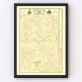 Vintage Map of Alamance County, North Carolina 1893