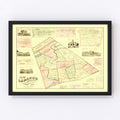 Vintage Map of Lebanon County, Pennsylvania 1860