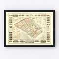 Vintage Map of Lehigh County, Pennsylvania 1865