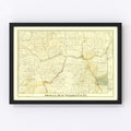 Vintage Map of Warren County, Pennsylvania 1900