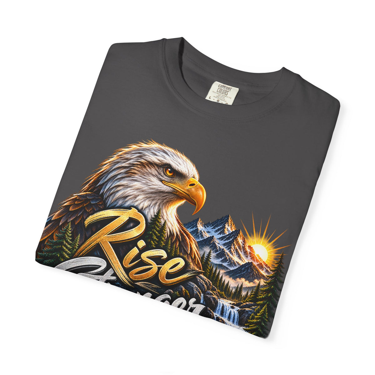 Rise Stronger Every Day Eagle T-Shirt — Motivational Nature Graphic Tee