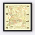 Vintage Map of Northumberland County, Pennsylvania 1874