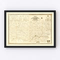 Vintage Map of Montgomery County, Pennsylvania 1849