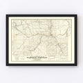 Vintage Map of Warren County, Pennsylvania 1865