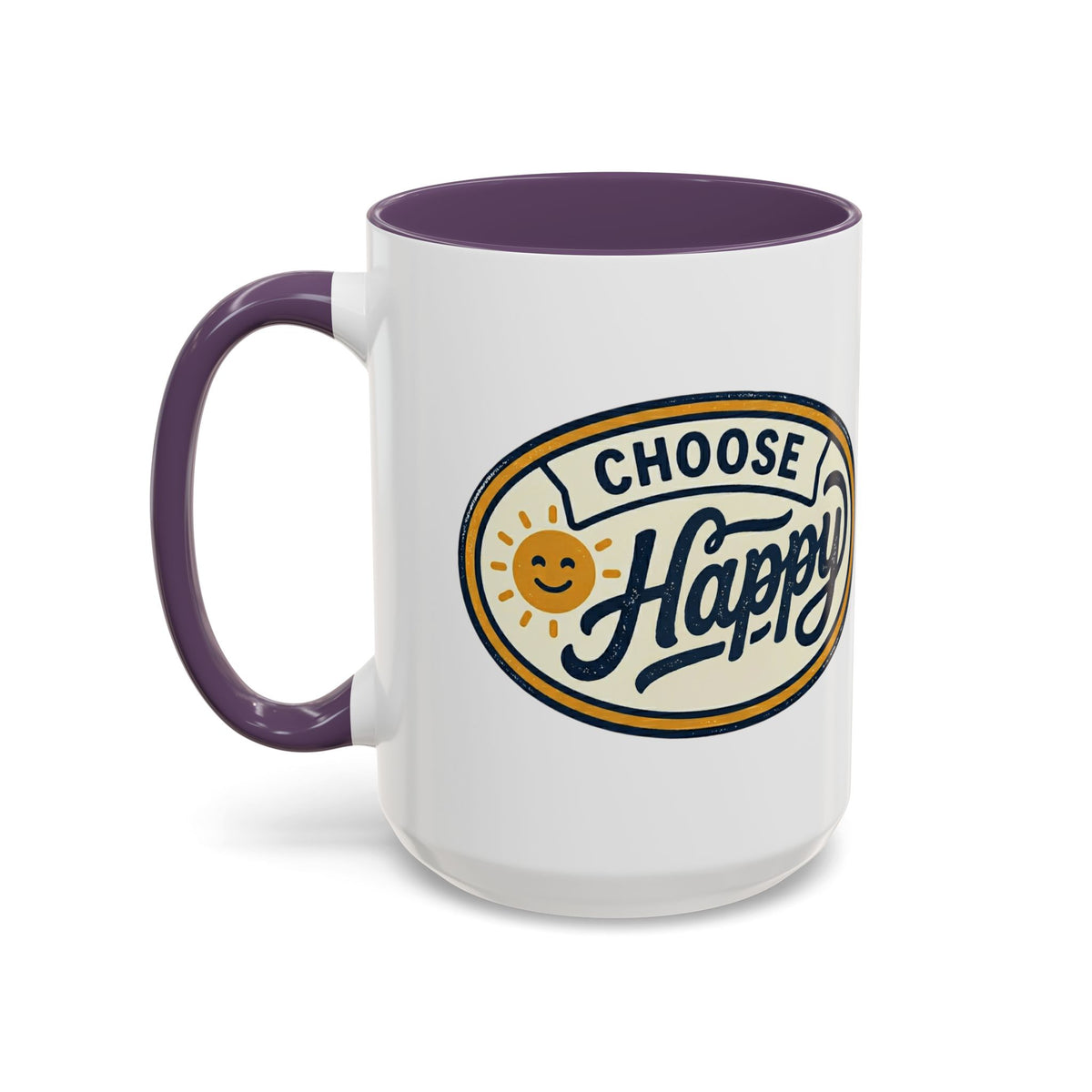 Choose Happy Coffee Mug — Inspirational Ceramic Accent Mug (11/15oz)