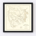 Vintage Map of Darlington County, South Carolina 1825