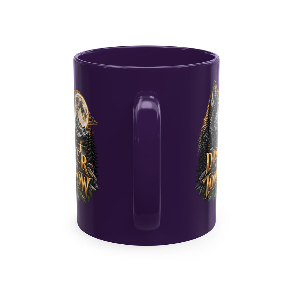 Discover Tomorrow Ceramic Mug — Howling Wolf & Moon Coffee Cup