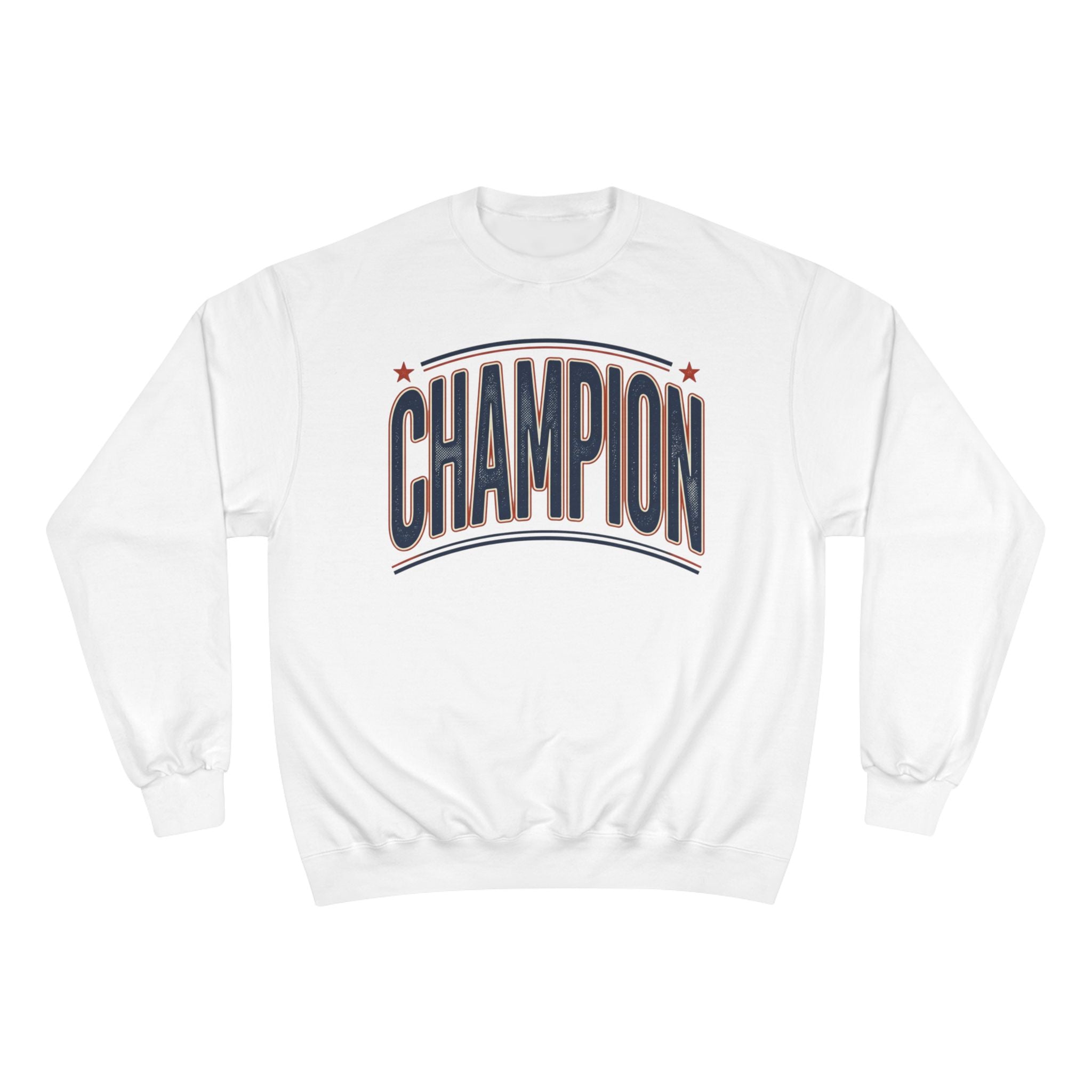 Champion Graphic Sweatshirt — Retro Arch Lettering Pullover