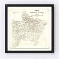 Vintage Map of Powhatan County, Virginia 1864