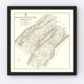 Vintage Map of Shenandoah & Page County, Virginia 1875
