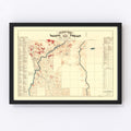Vintage Map of Stevens County, Washington 1900