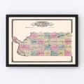 Vintage Map of Sully County, South Dakota 1916