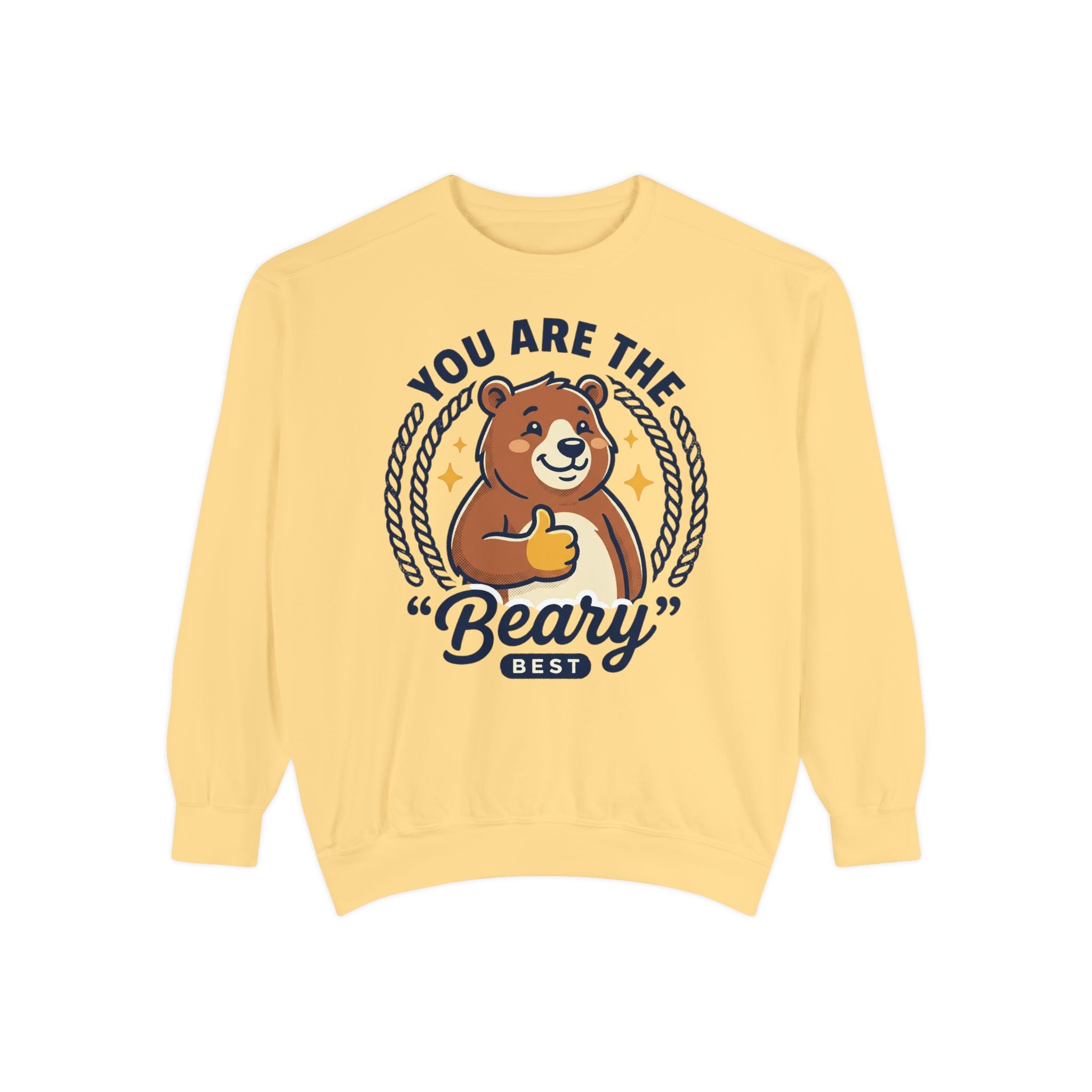 You Are The Beary Best Sweatshirt — Cute Thumbs-Up Bear Graphic