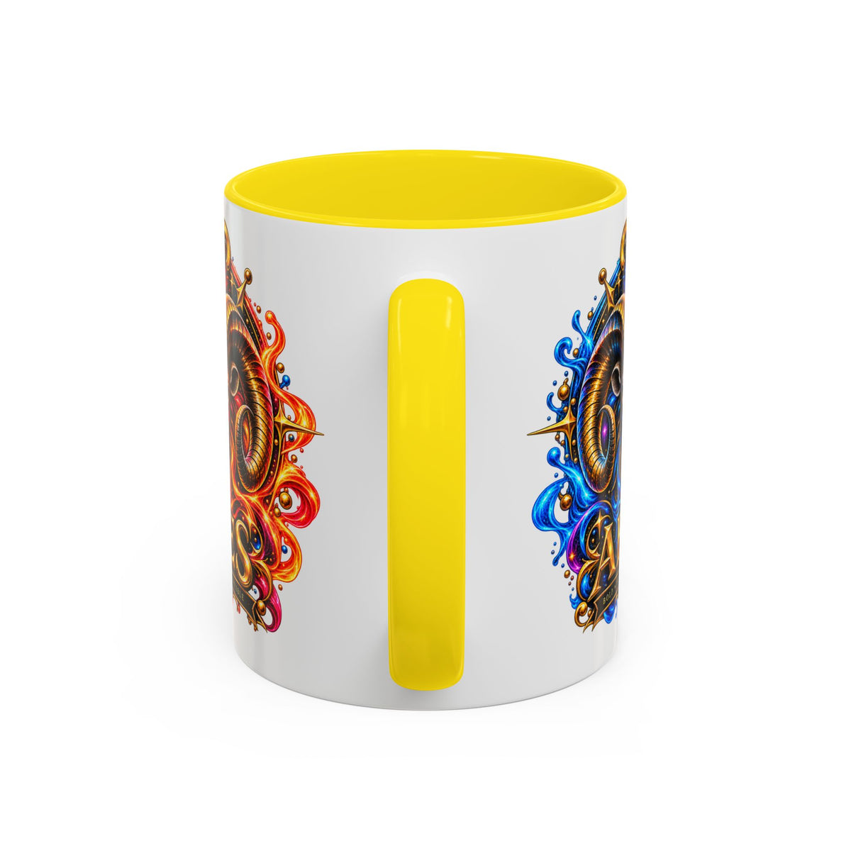 Aries Zodiac Coffee Mug — Colorful Ram Astrology Accent Mug (11/15oz)