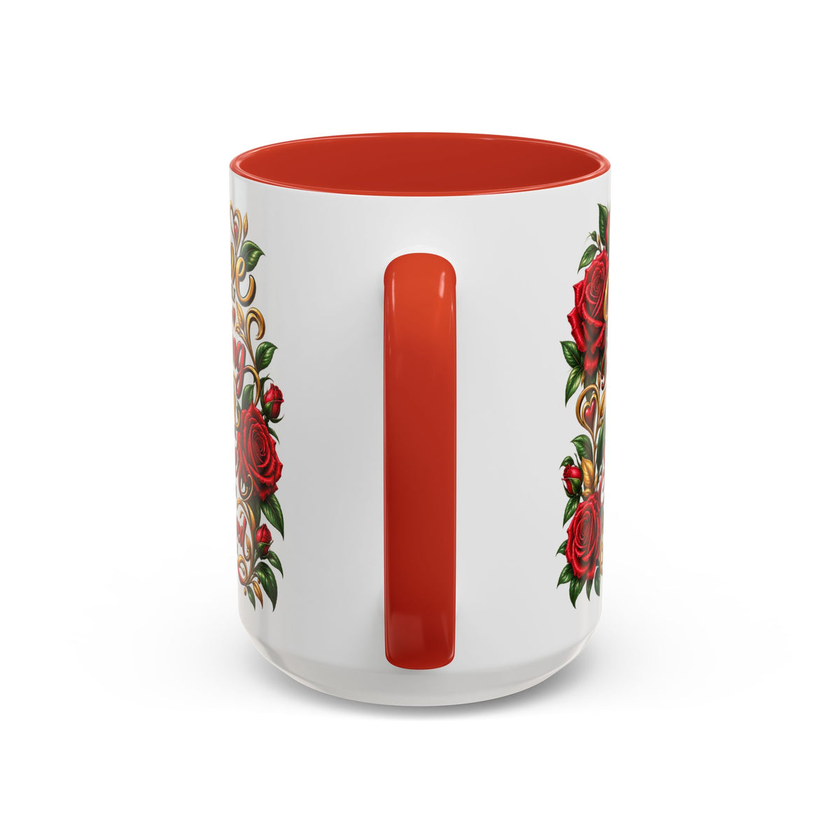Inspirational Rose Coffee Mug — "Believe in Yourself" Motivational Tea Cup