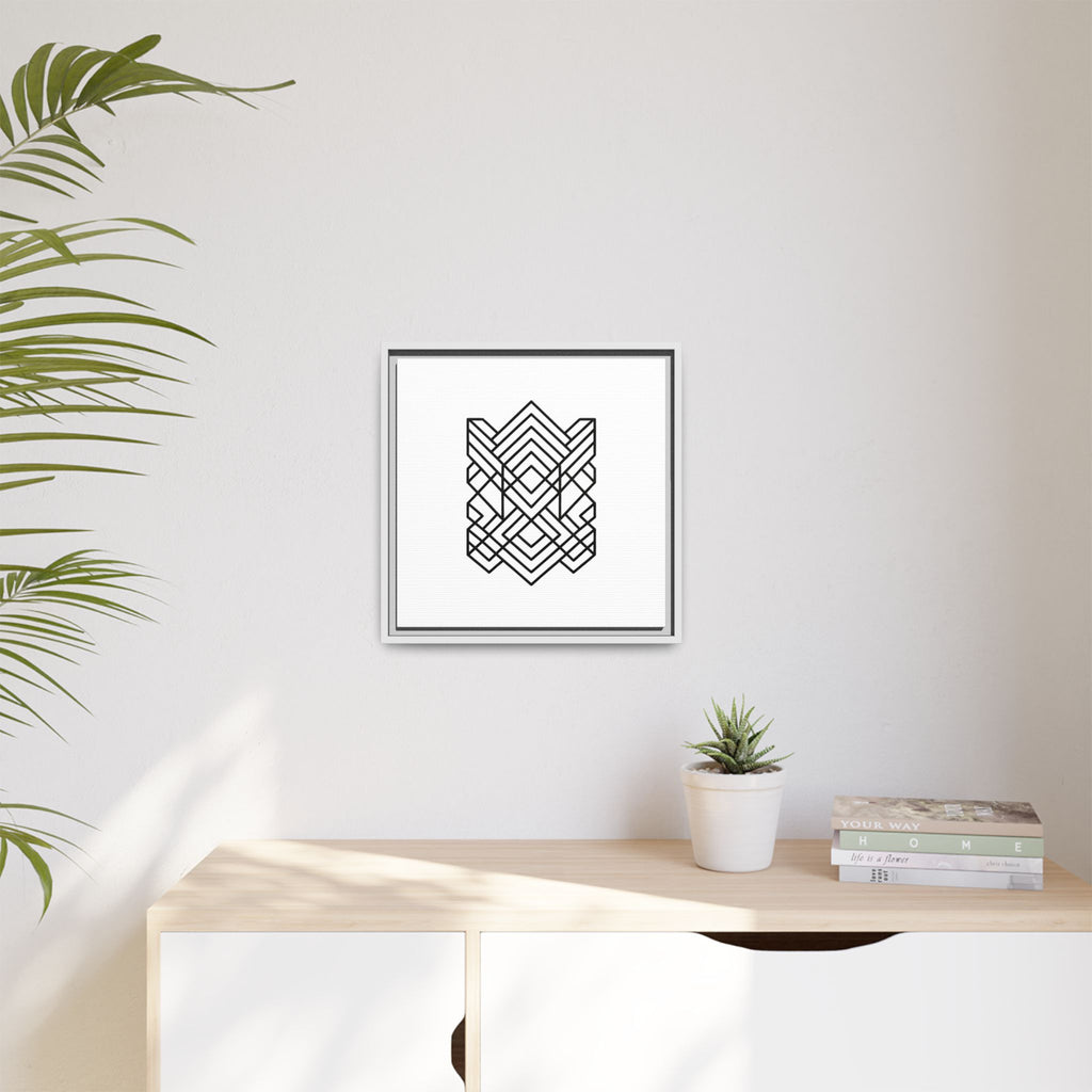 Framed Geometric Art Canvas