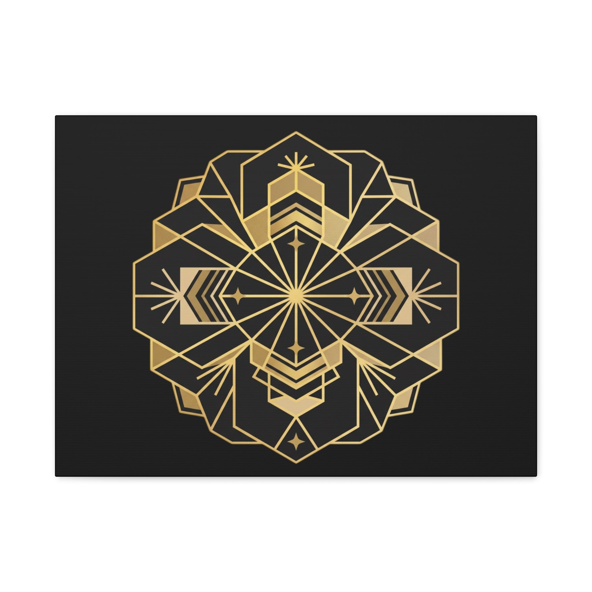 Gold Geometric Mandala Canvas