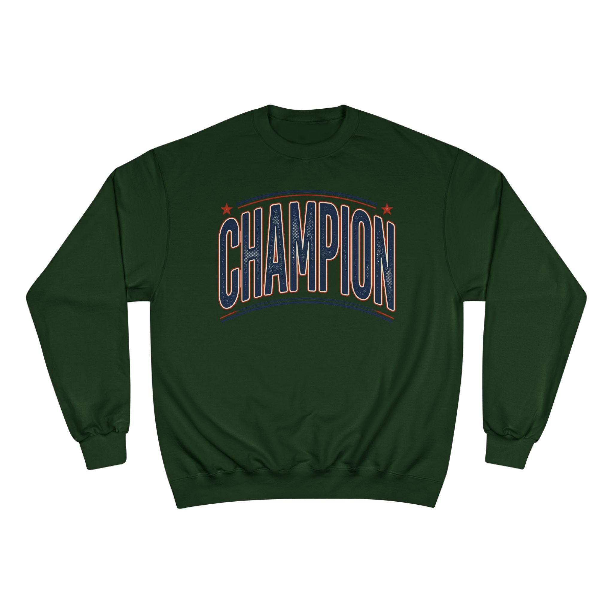 Champion Graphic Sweatshirt — Retro Arch Lettering Pullover